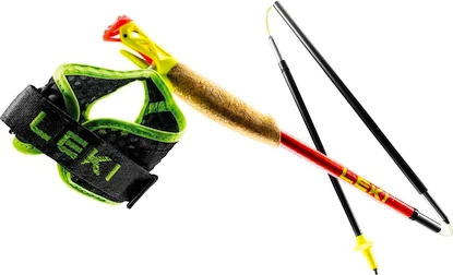 Hole na trailový běh Leki  Ultratrail FX.One Superlite, bright red-neonyellow-naturalcarbon 110 cm
