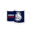 Hrnek Český hokej logo lev bílo-tmavě modrý