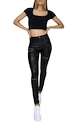 Hugz Jeans Black Faux Leather Biker High Waist