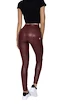 Hugz Jeans Wine Faux Leather High Waist