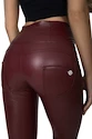 Hugz Jeans Wine Faux Leather High Waist