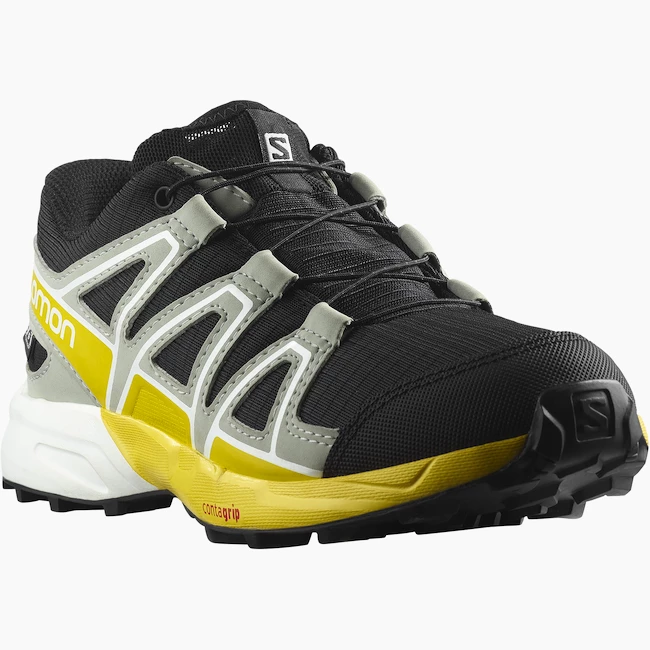 Juniorská běžecká obuv Salomon Speedcross CSWP Black/Wrough Iron