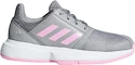 Juniorská tenisová obuv adidas CourtJam Bounce Grey/Pink