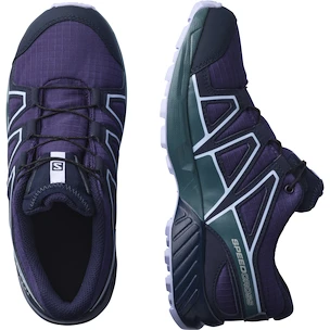Juniorské běžecké boty Salomon Speedcross CSWP Grape Wine/Mallard Blue