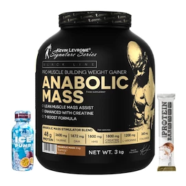 Kevin Levrone Anabolic Mass 3000 g + Ice Pump Shot 120 ml a High protein bar 68 g ZDARMA!