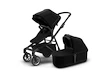 Kočárek Thule Sleek Black on Black + korbička Thule Sleek Bassinet