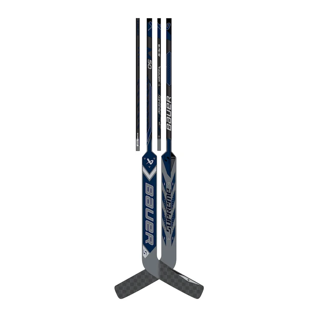 Kompozitová brankářská hokejka Bauer Supreme M50PRO Navy Intermediate 23 palců, L (normální gard)