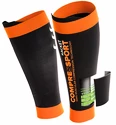 Kompresní návleky na holeně Compressport Pro Silicon R2 Black/Orange