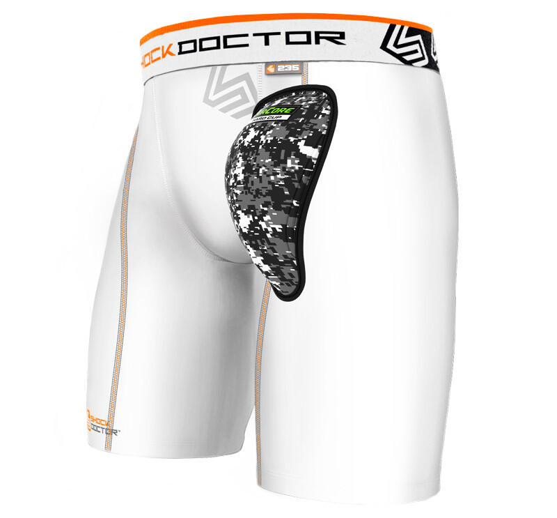 Product detail of Kompresní šortky se suspenzorem Shock Doctor  AirCore Hard Cup Žák (youth) XL, bílá
