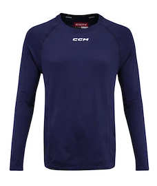 Kompresní tričko CCM LS Premium Training Tee True Navy Senior