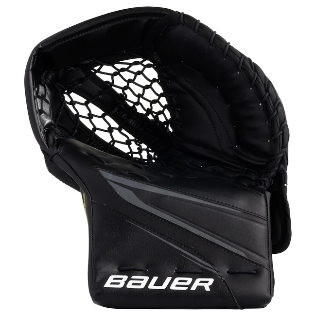 Lapačka Bauer Supreme MVPRO Black Intermediate na levou ruku (normální)