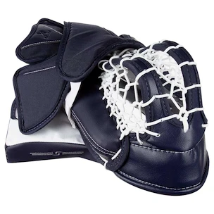 Lapačka Bauer Supreme MVPRO White/Navy Intermediate na levou ruku (normální)