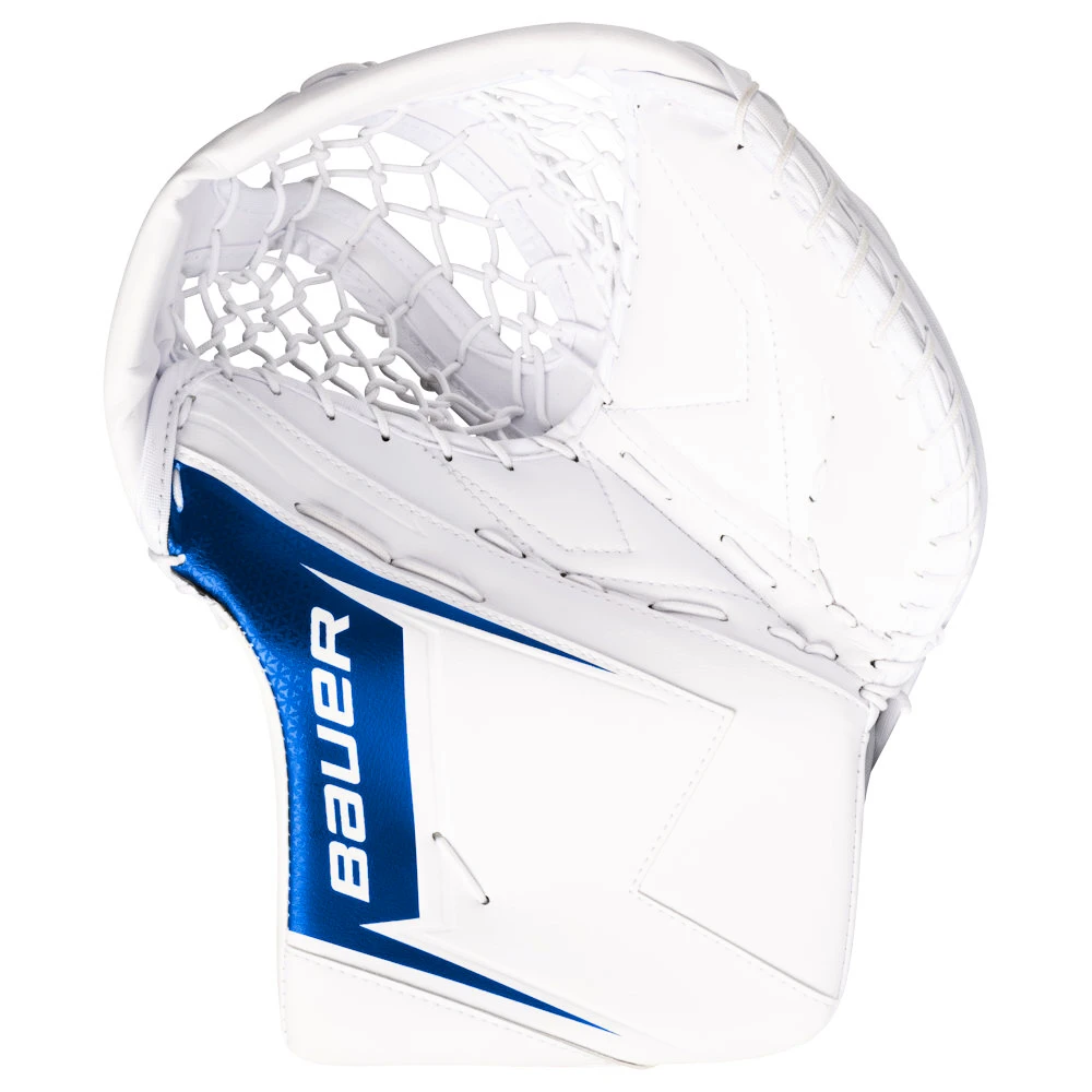 Lapačka Bauer  SV-PRO White/Blue Senior na levou ruku (normální)