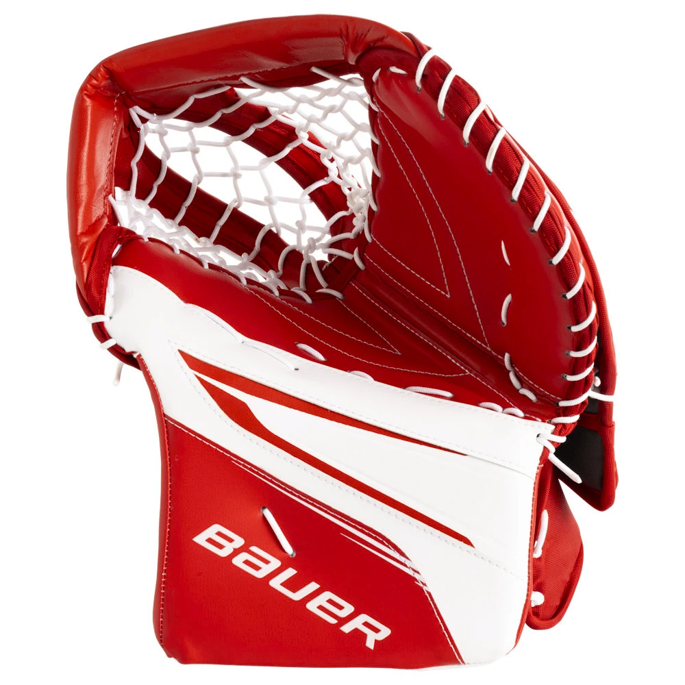 Lapačka Bauer Vapor X5 Pro White/Red Intermediate na levou ruku (normální)