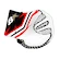 Lapačka BRIAN'S Iconik X White/Black/Red Intermediate na levou ruku (normální)