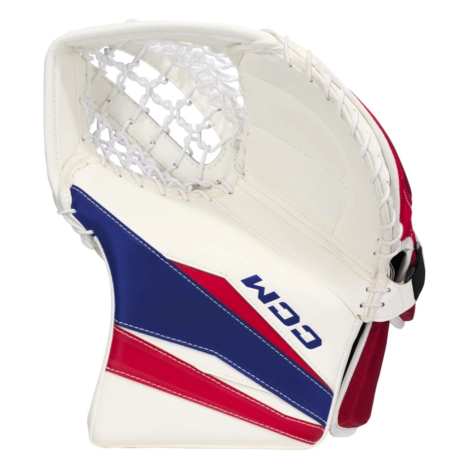 Lapačka CCM Axis F9 White/Red/Blue Senior normální