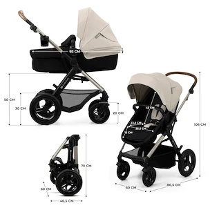 Městský kočárek Kinderkraft Moov 2 3in1 Moonlight Grey
