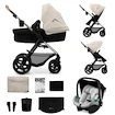 Městský kočárek Kinderkraft Moov 2 3in1 Moonlight Grey Eva Wheels