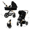 Městský kočárek Kinderkraft Moov 2 3in1 Pure Black Eva Wheels