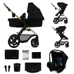 Městský kočárek Kinderkraft Moov 2 3in1 Pure Black Eva Wheels