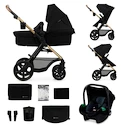 Městský kočárek Kinderkraft Moov 2 3in1 Pure Black Eva Wheels