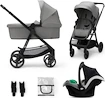 Městský kočárek Kinderkraft Newly 3In1 Moonlight Grey + Mink Pro