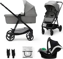 Městský kočárek Kinderkraft Newly 3In1 Moonlight Grey + Mink Pro