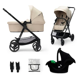 Městský kočárek Kinderkraft Newly 3In1 Sand Beige + Mink Pro