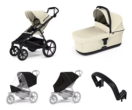 Městský kočárek Thule Urban Glide 4-wheel Soft beige + korbička Soft beige AKČNÍ SET 5v1