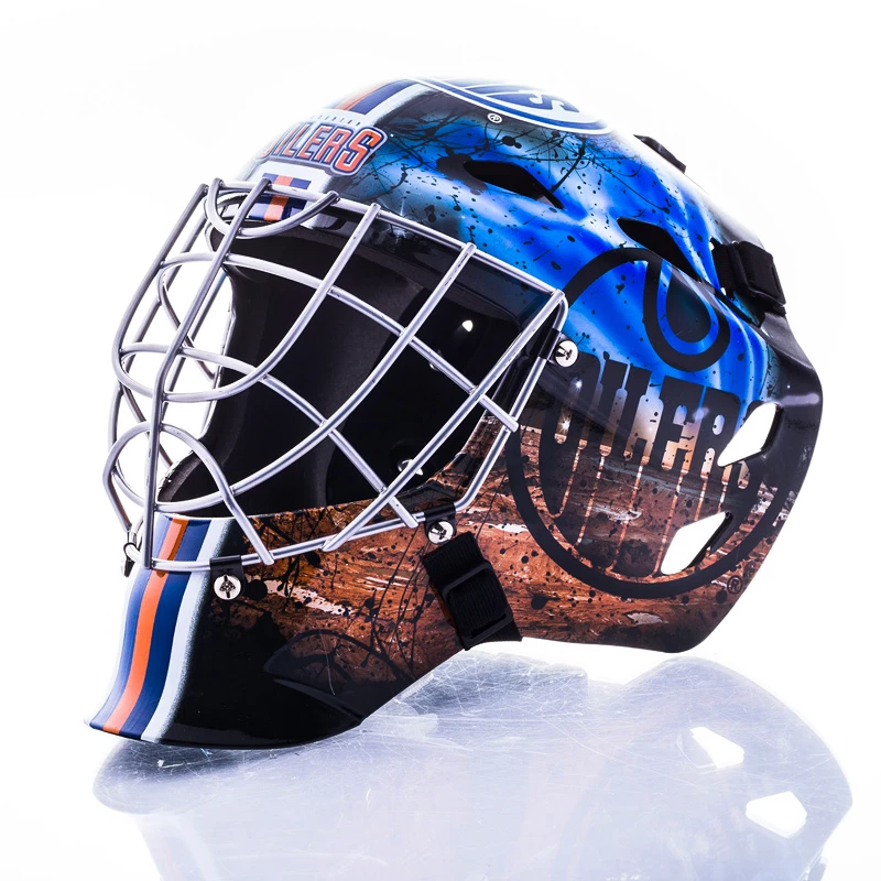 Mini brankářská helma Franklin NHL Edmonton Oilers