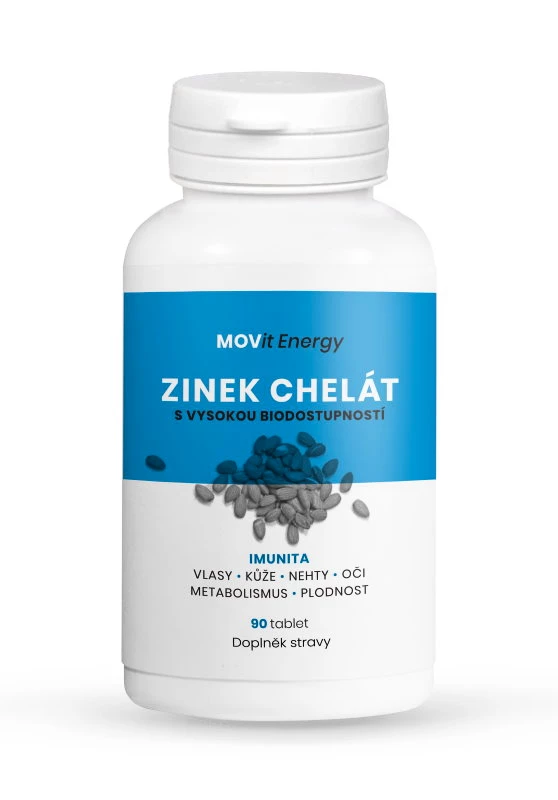 MOVit Zinek chelát 15 mg 90 kapslí