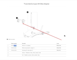 Náhradní díl Thule 52586 VeloCompact 4th Bike Adapter