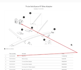 Náhradní díl Thule 52918 VeloSpace XT Bike Adapter