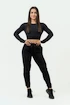 Nebbia DÁMSKY CROP TOP S DLOUHÝM RUKÁVEM INTENSE PERFORM 839 Black