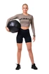 Nebbia Sporty Hero crop top s dlouhým rukávem mocha