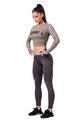 Nebbia Sporty Hero crop top s dlouhým rukávem mocha