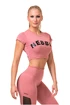 Nebbia Sporty Hero crop top s krátkým rukávem old rose