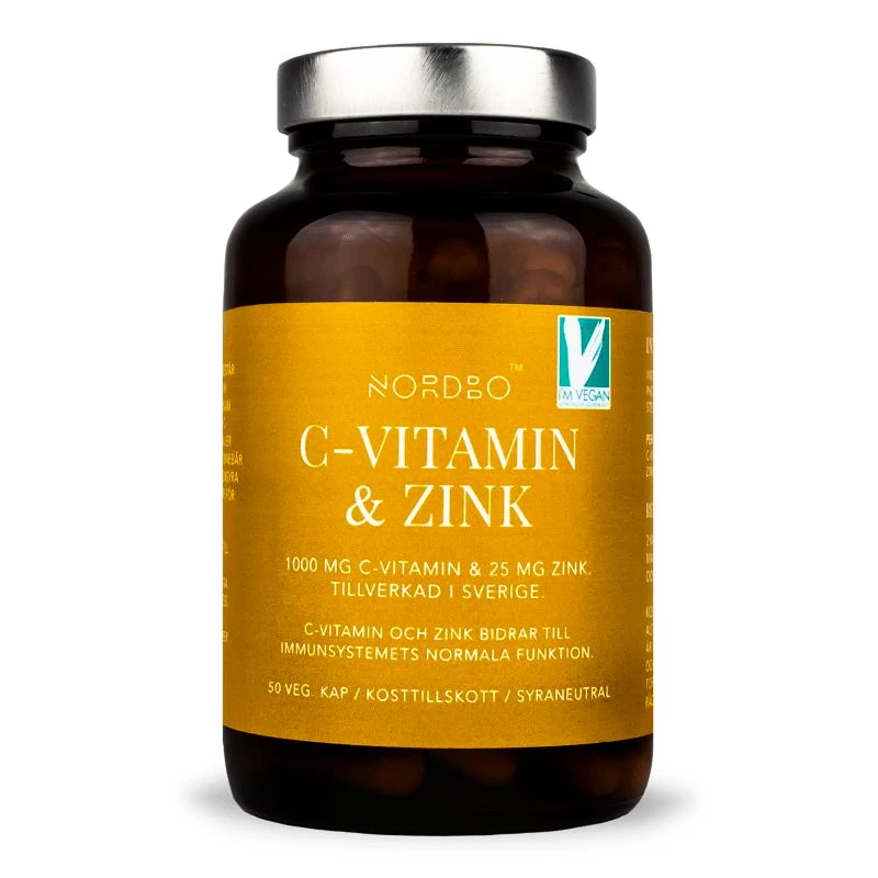 Nordbo Vitamin C & Zinek 50 kapslí