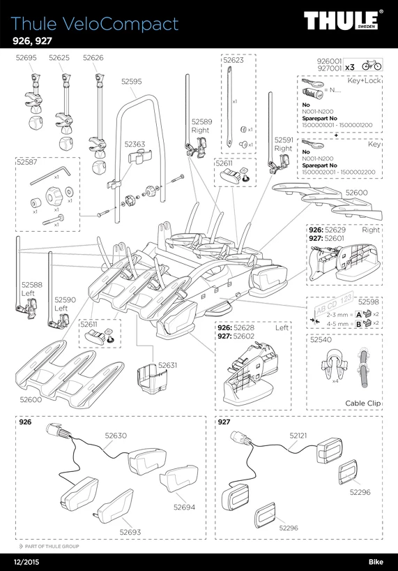 Nosič kol Thule VeloCompact 926 + Adaptér pro 4. kolo