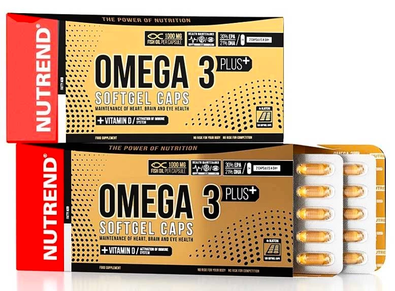 Nutrend Omega 3 Plus Softgel Caps 120&nbsp;kapslí