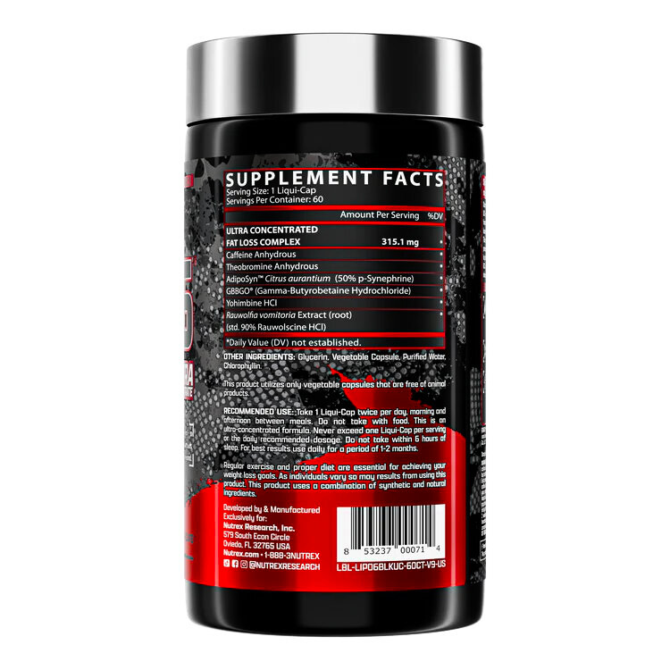 Nutrex Lipo 6 Black Ultra Concentrate 60 caps - thumb (1)