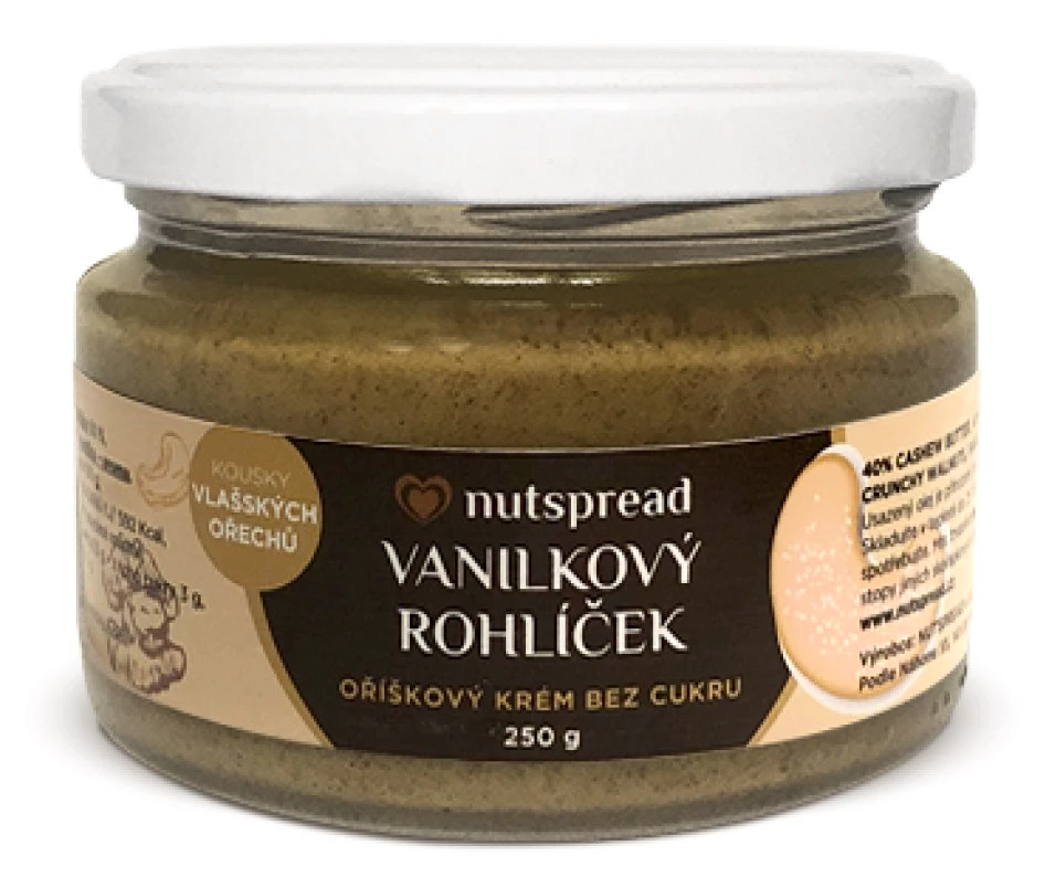 Nutspread Oříškové máslo Vanilkový rohlíček 250 g