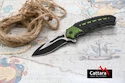 Nůž Cattara   zavírací COBRA 20cm s pojistkou zelená-černá