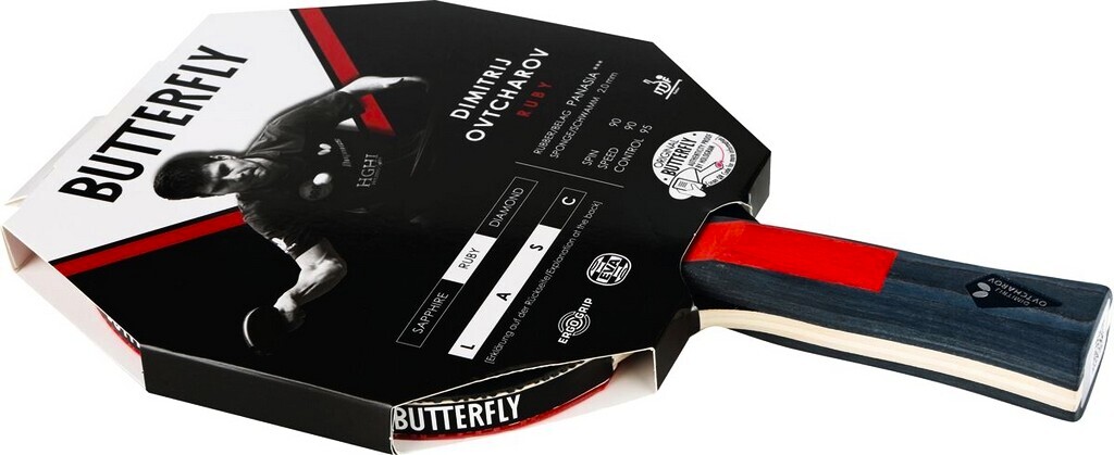 Pálka na stolní tenis Butterfly  Ovtcharov Ruby - thumb (3)