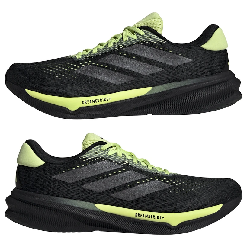 Pánská běžecká obuv adidas Supernova Stride 2 Core Black/Iron Metallic/Pulse Lime  UK 9,5