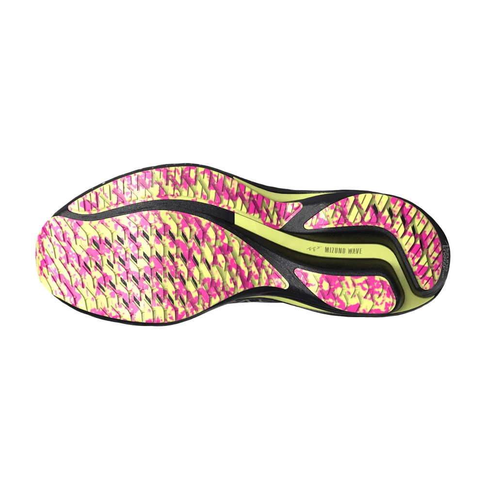 Pánská běžecká obuv Mizuno  Wave Rider 28 Black / Silver / Sunny Lime