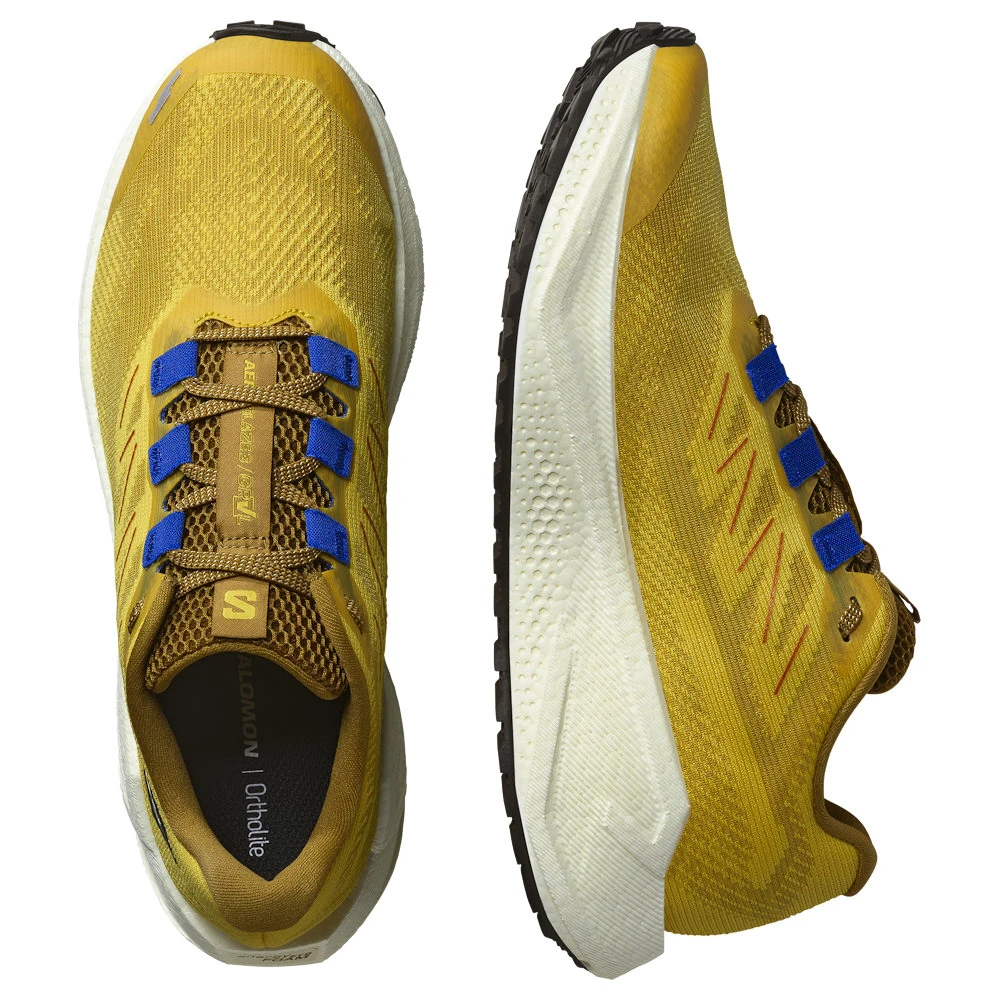 Pánská běžecká obuv Salomon Aero Blaze 3 GRVL Spicy Mustard/Vanilla Ice/Nautical Blue