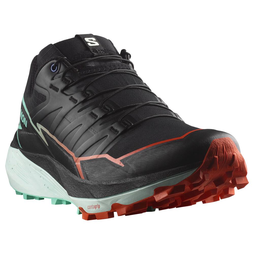Pánská běžecká obuv Salomon Thundercross  Black/Cherry Tomato/Electric Green   UK 8 - thumb (1)