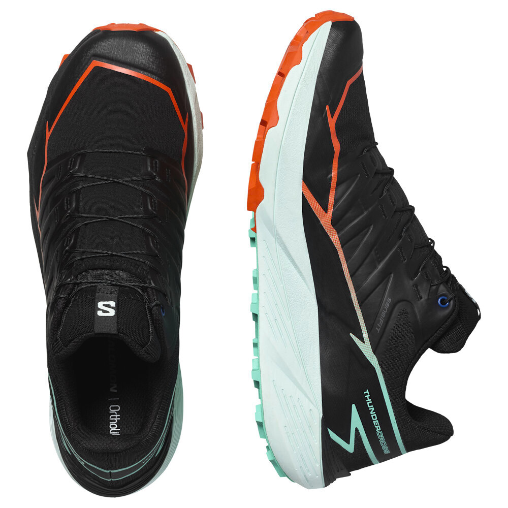 Pánská běžecká obuv Salomon Thundercross  Black/Cherry Tomato/Electric Green   UK 8 - thumb (3)