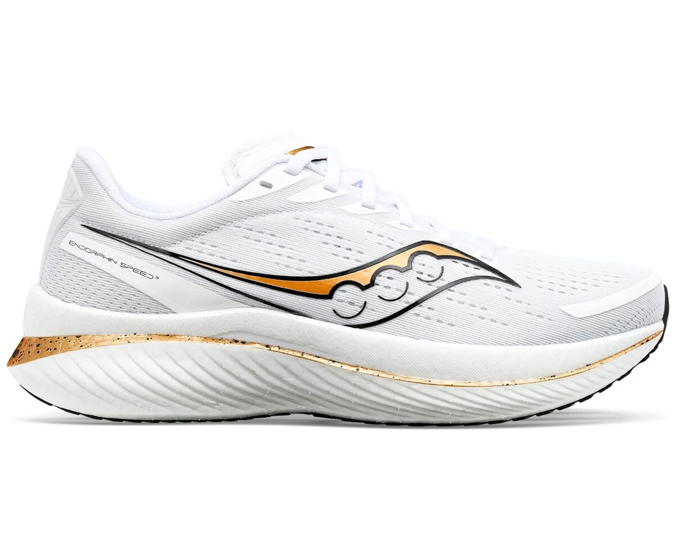 Pánská běžecká obuv Saucony  Endorphin Speed 3 White/Gold
